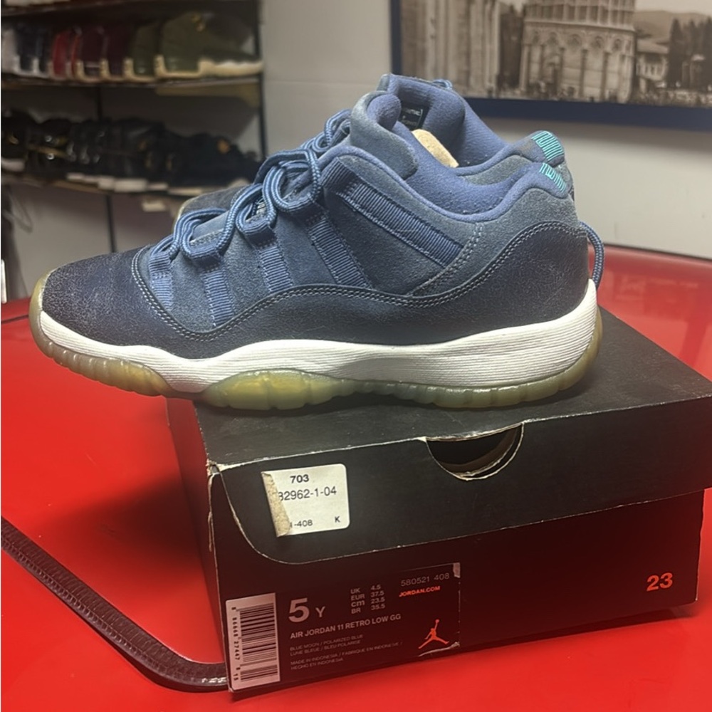 Jordan Air Jordan 11 Retro Low GG Blue Moon with Orange Jumpman